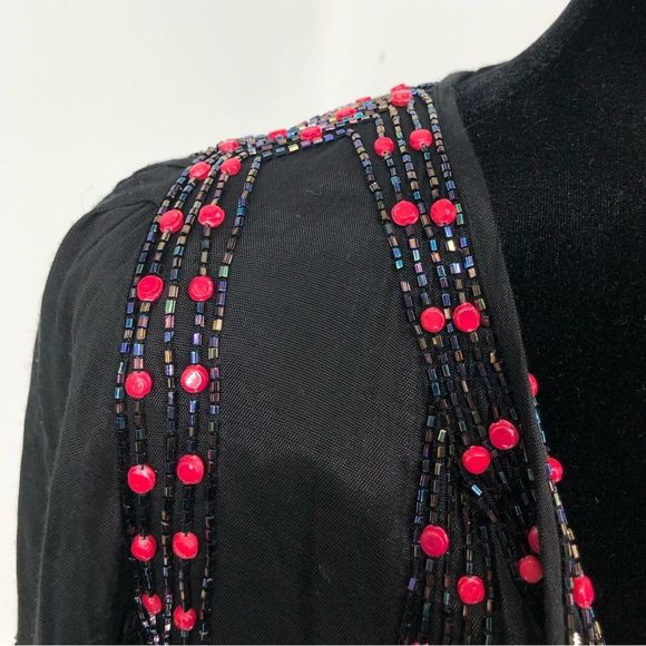 90’s Vintage Beaded Cropped Dinner Jacket Elbow Sleeves - Picture 4 of 12